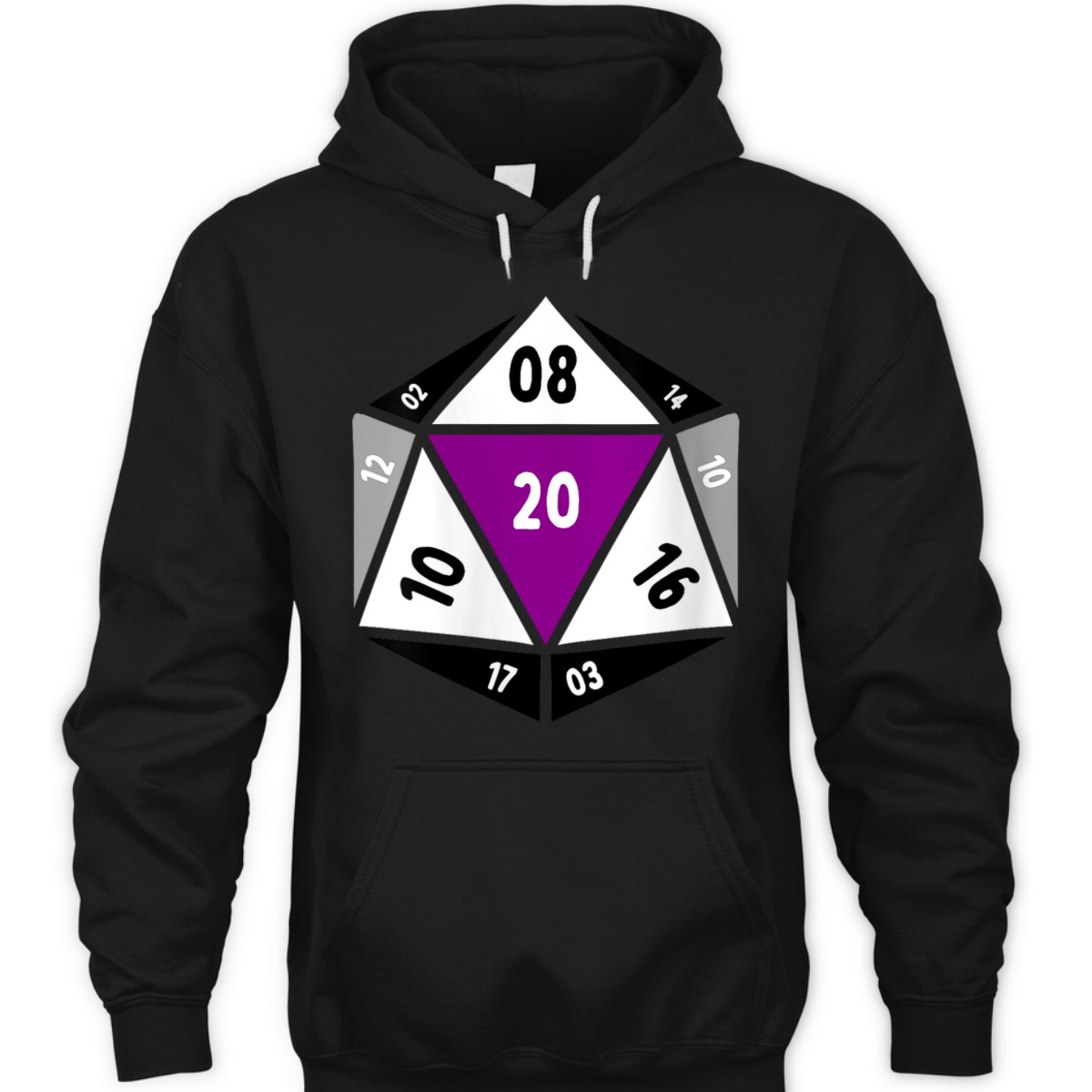 Womens Asexual D20 Dice Ace Pride LGBTQ Gender Equality Gaymer T-Shirt