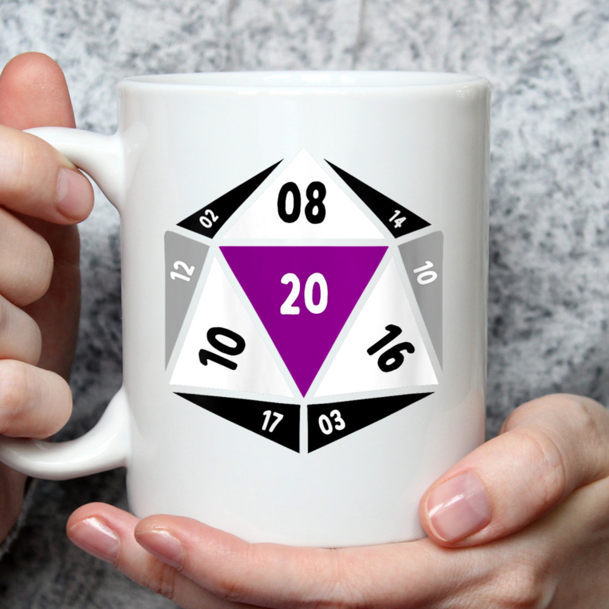 Womens Asexual D20 Dice Ace Pride LGBTQ Gender Equality Gaymer T-Shirt