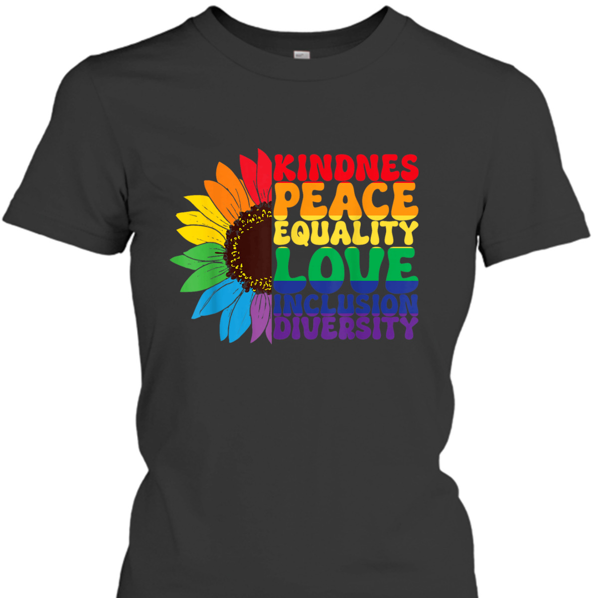 LGBT Pride Month Kindness Peace Equality Love Inclusion T-Shirt LGBT Pride Month Kindness Peace Equality Love Inclusion T-Shirt