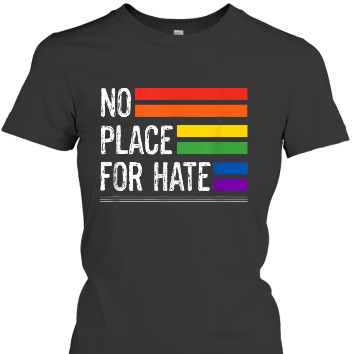 No Place For Hate LGBTQ Gay Pride Equality Diversity Support T-Shirt No Place For Hate LGBTQ Gay Pride Equality Diversity Support T-Shirt