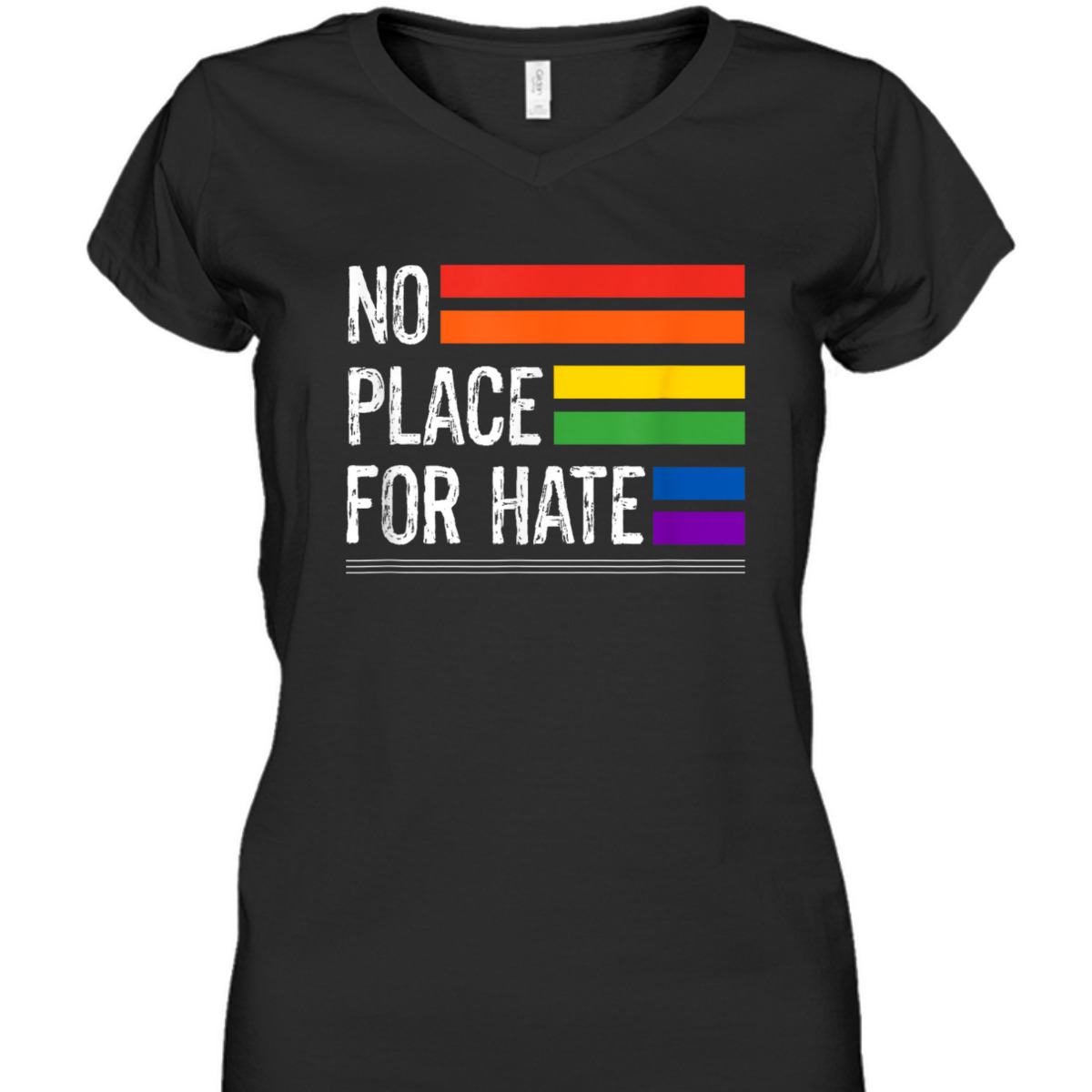 No Place For Hate LGBTQ Gay Pride Equality Diversity Support T-Shirt