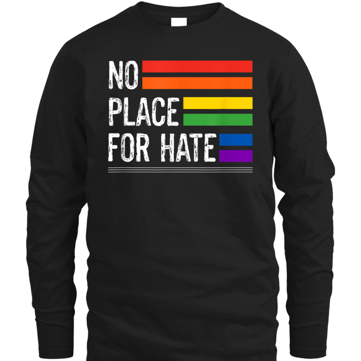 No Place For Hate LGBTQ Gay Pride Equality Diversity Support T-Shirt
