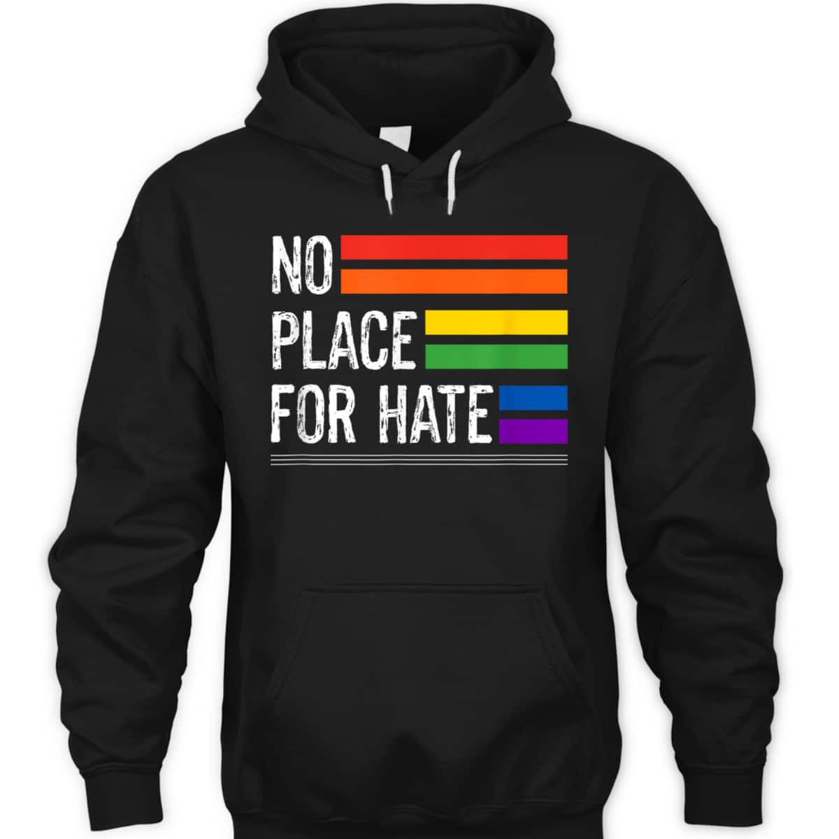 No Place For Hate LGBTQ Gay Pride Equality Diversity Support T-Shirt