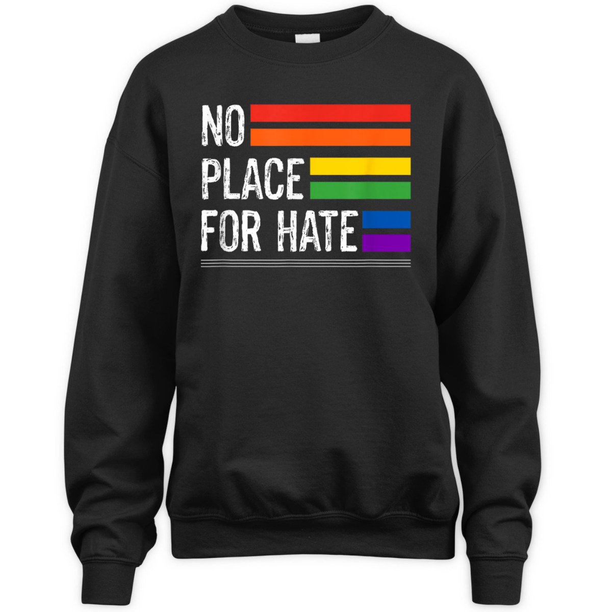 No Place For Hate LGBTQ Gay Pride Equality Diversity Support T-Shirt