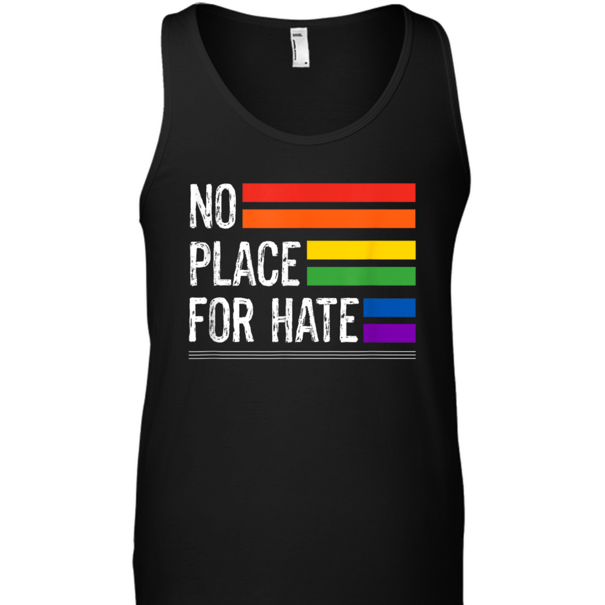 No Place For Hate LGBTQ Gay Pride Equality Diversity Support T-Shirt