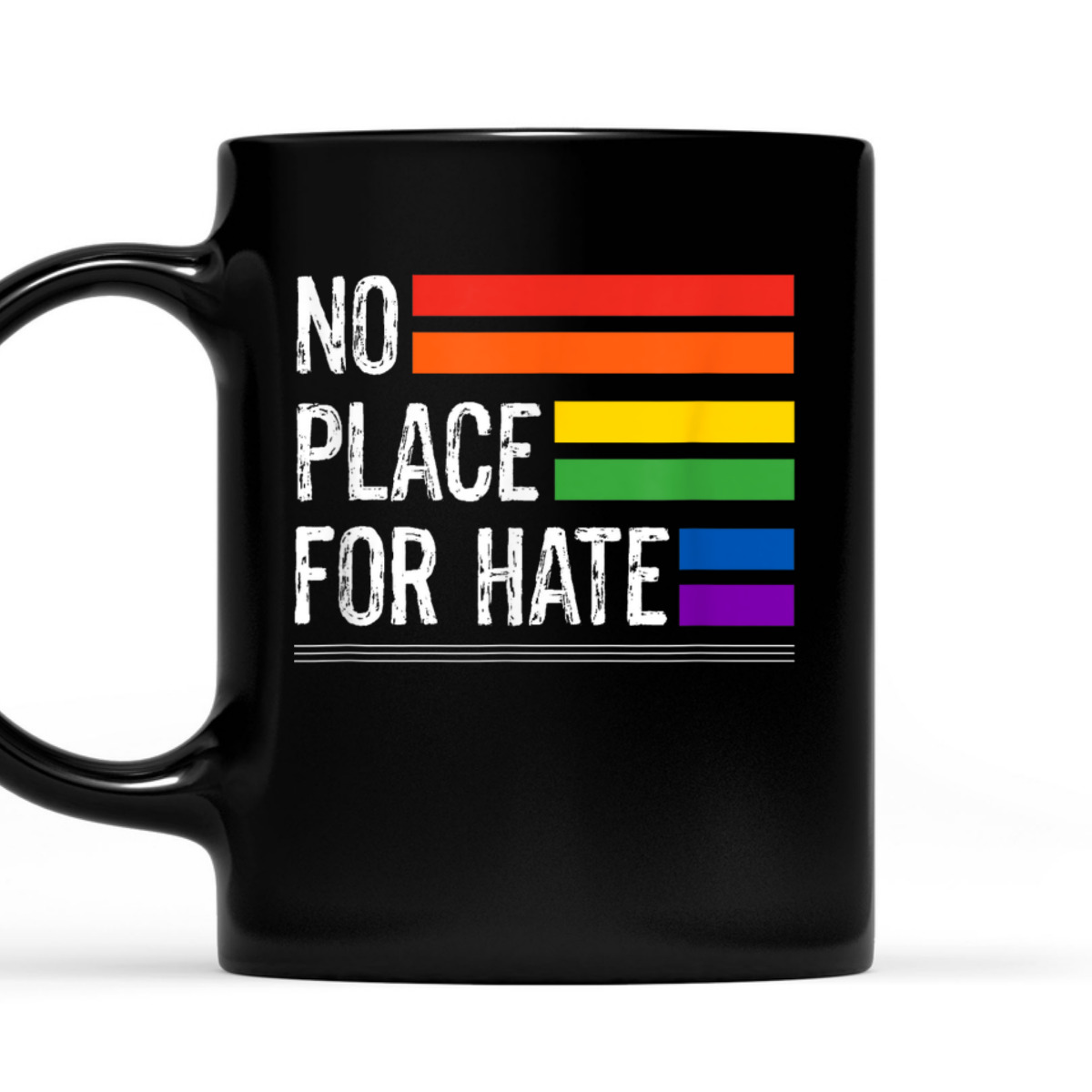 No Place For Hate LGBTQ Gay Pride Equality Diversity Support T-Shirt