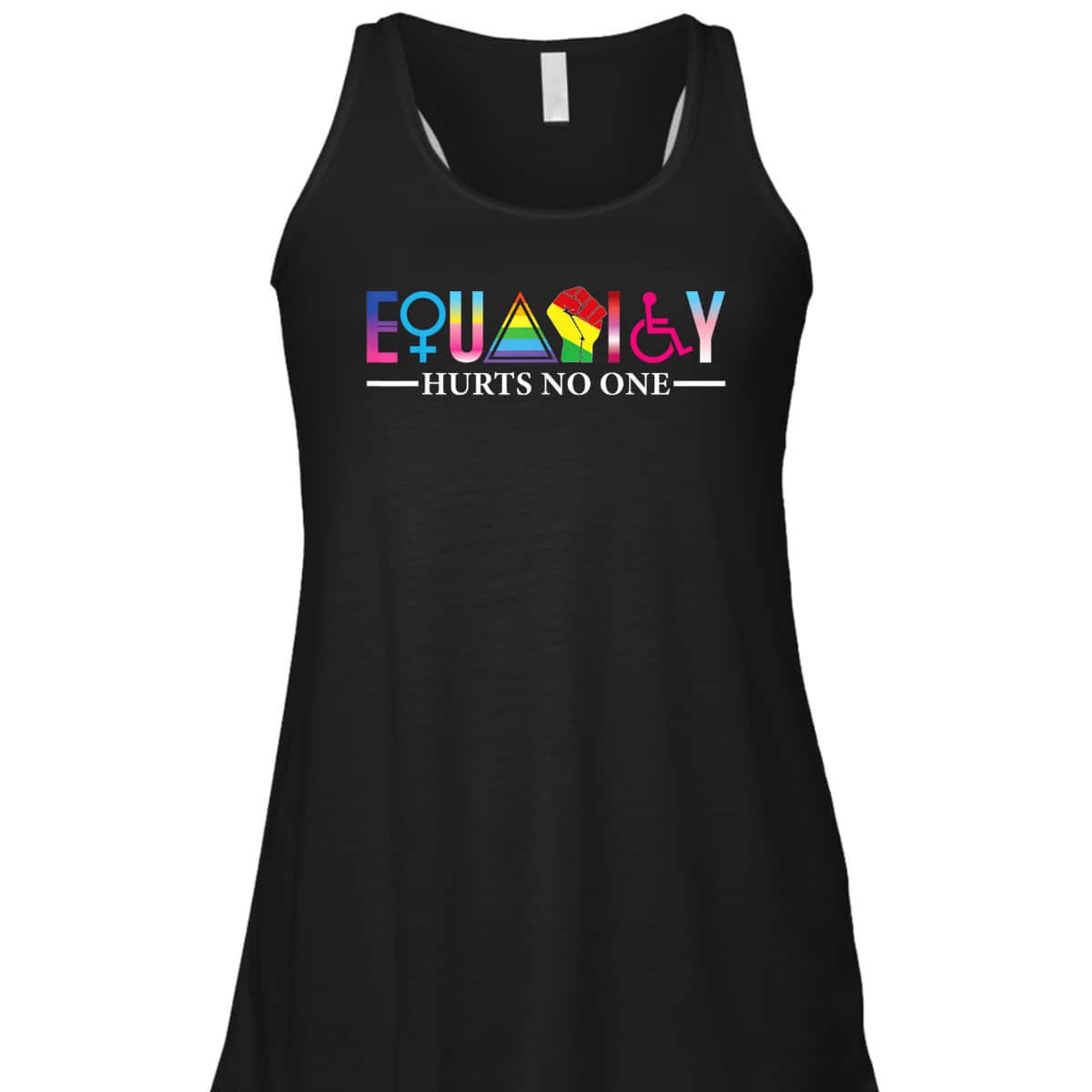 Equality Hurts No One LGBT Gay Trans Women Disable Black T-Shirt Equality Hurts No One LGBT Gay Trans Women Disable Black T-Shirt