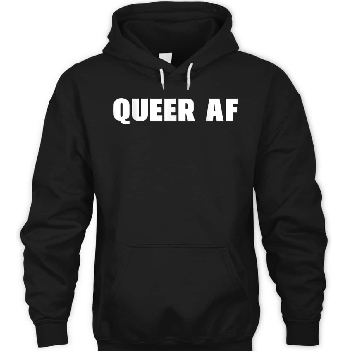 Queer AF Gay Pride Month LGBTQ Proud Ally Gender Equality T-Shirt