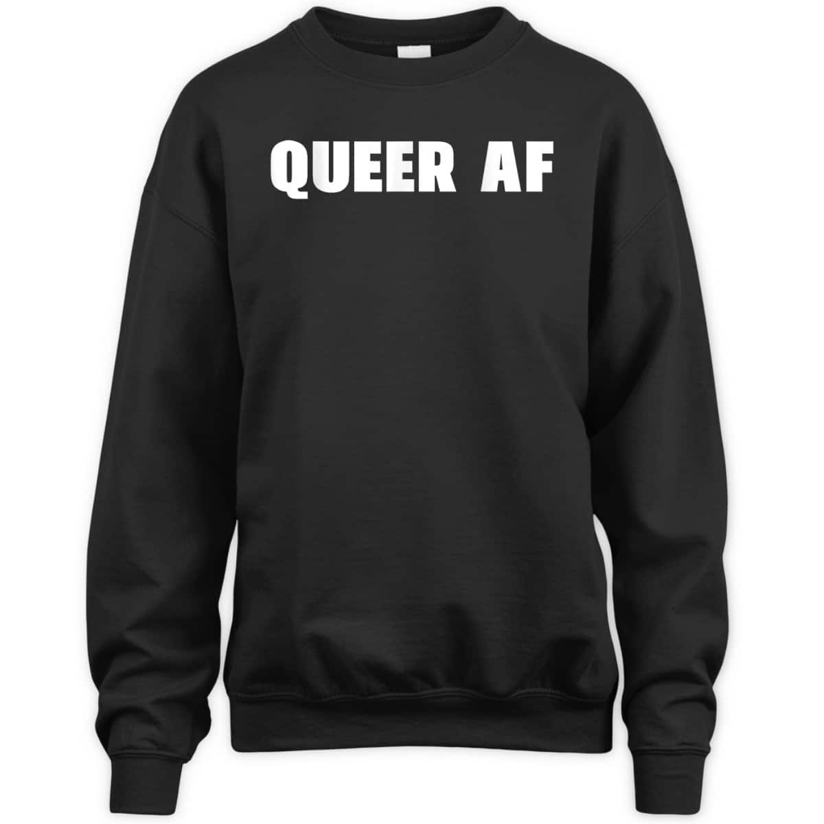 Queer AF Gay Pride Month LGBTQ Proud Ally Gender Equality T-Shirt