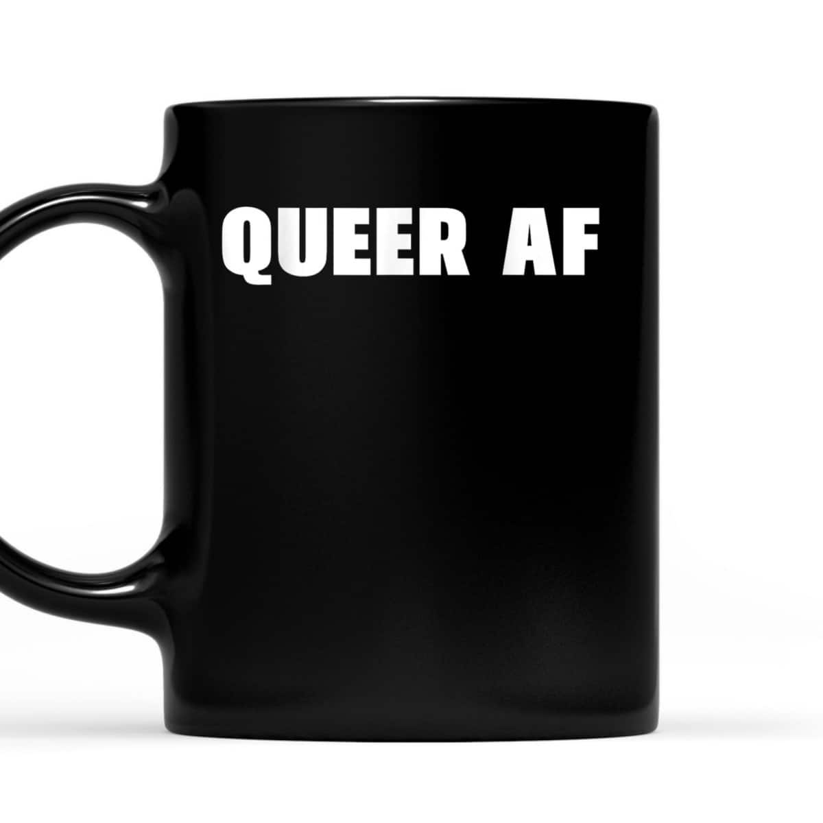 Queer AF Gay Pride Month LGBTQ Proud Ally Gender Equality T-Shirt