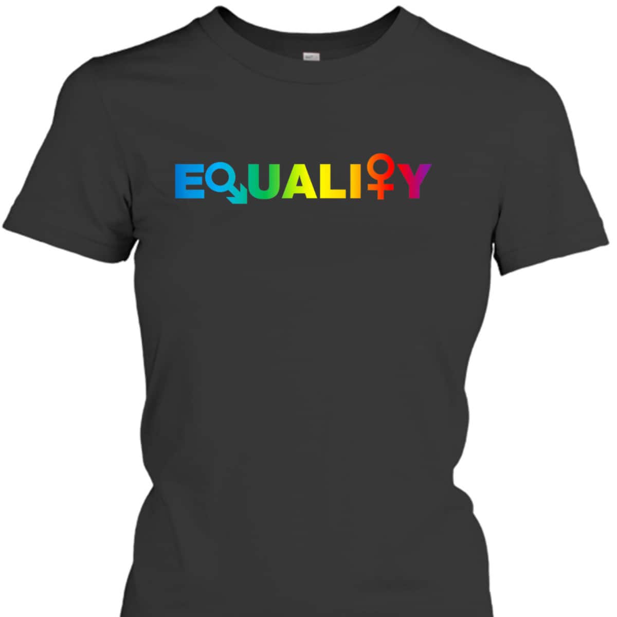 EQUALITY RAINBOW LGBTQ LGBT SIMPLE TEXT T-Shirt