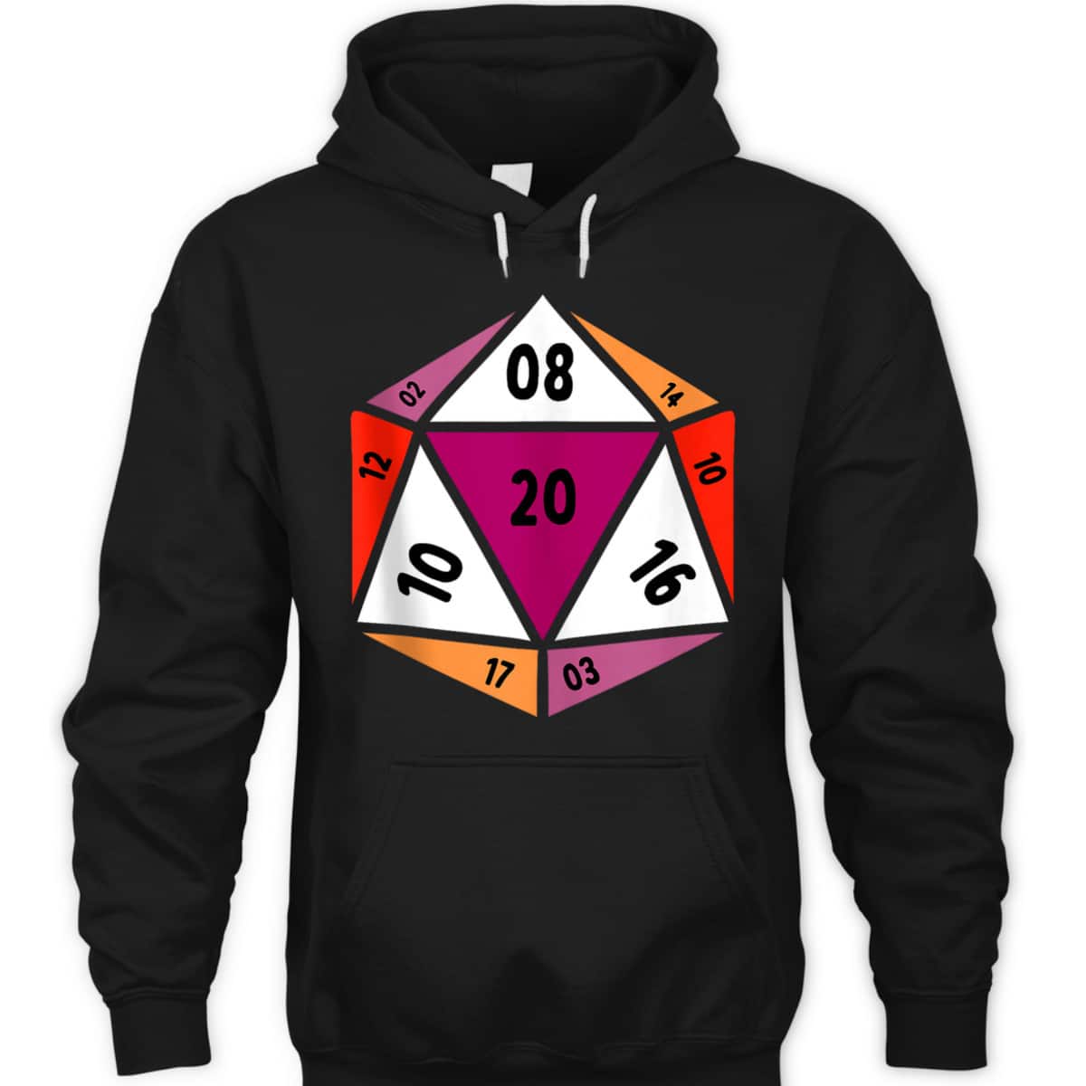 Lesbian Pride D20 Dice Gay Woman LGBTQ Ally Gender Equality T-Shirt