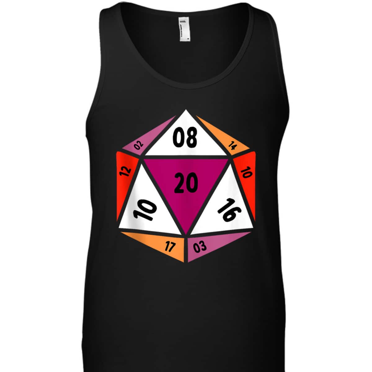 Lesbian Pride D20 Dice Gay Woman LGBTQ Ally Gender Equality T-Shirt