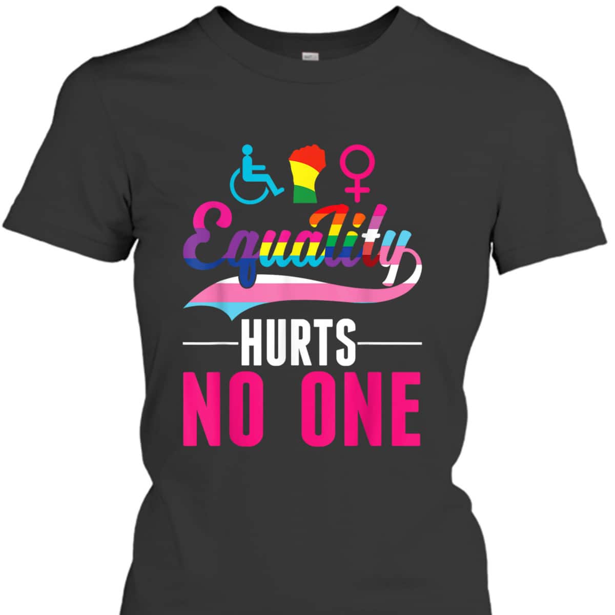 Equality Hurts No One LGBT PWD Transgender Bisexual T-Shirt