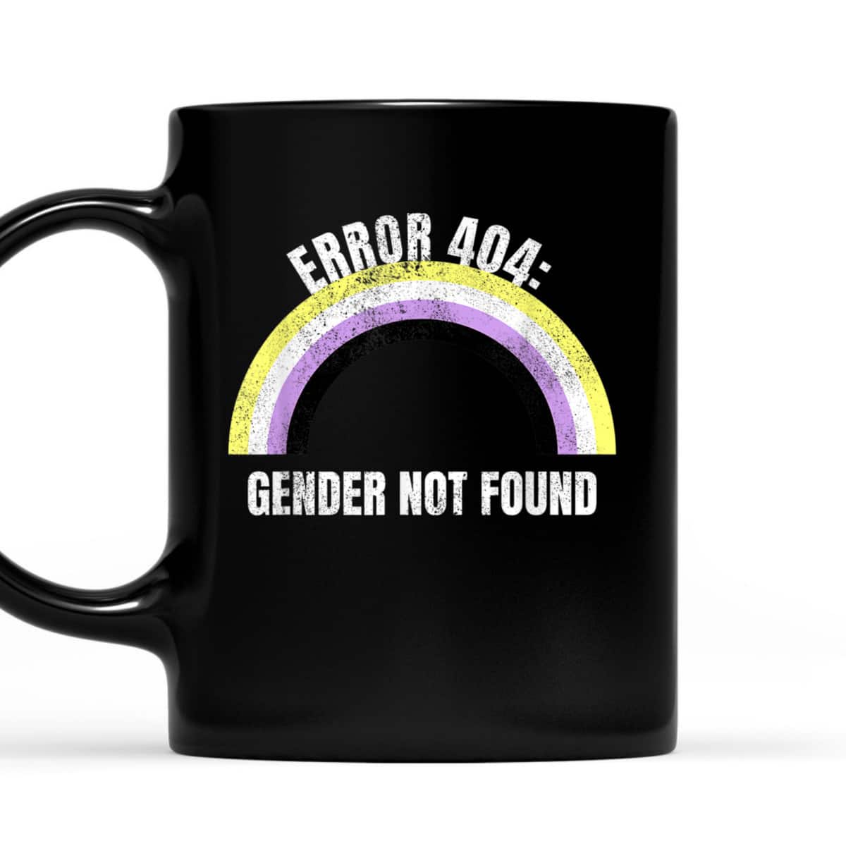 Error 404 Gender Not Found Nonbinary Flag Non Binary Pride T-Shirt