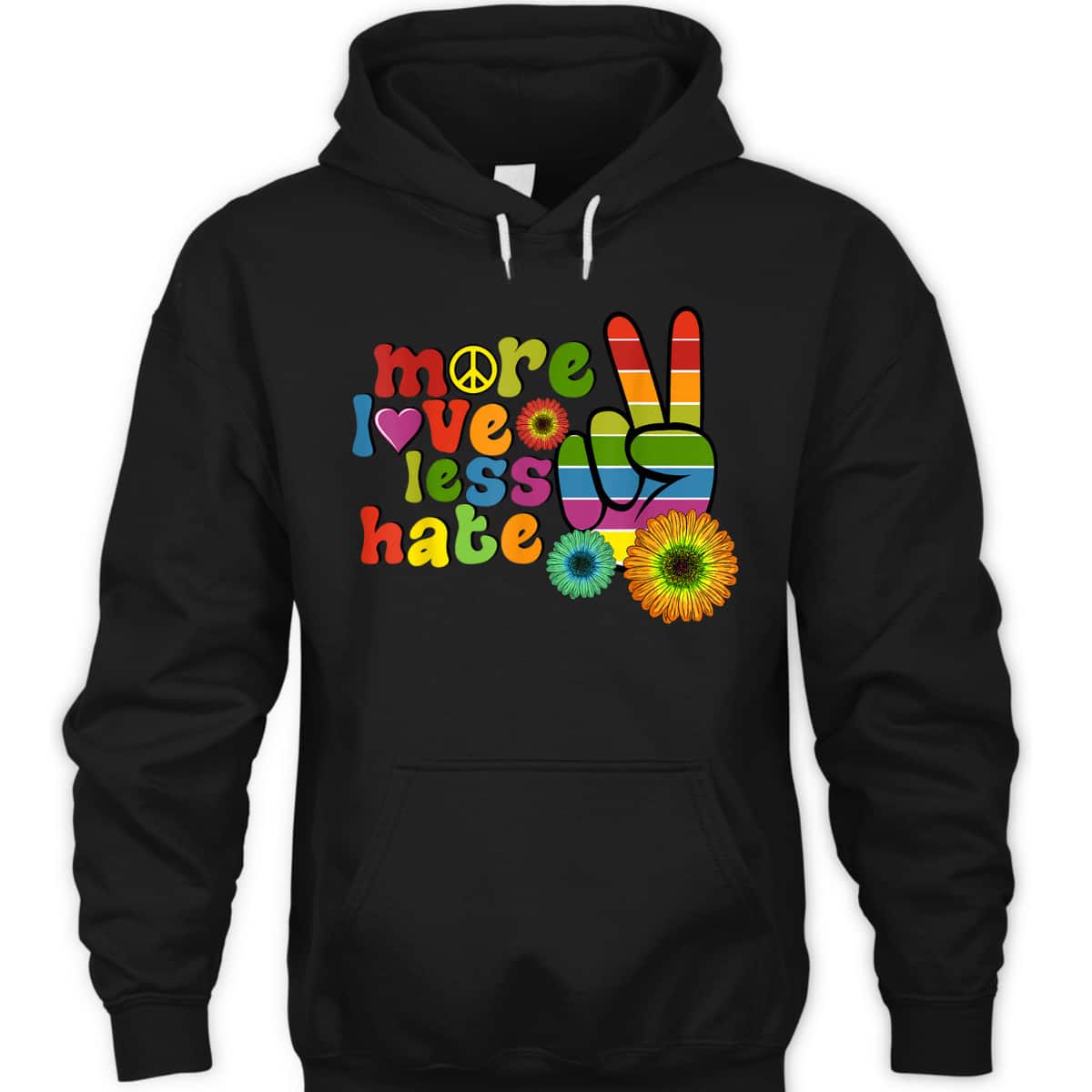 Peace Hand Sign Rainbow Love LGBTQ Lesbian Gay Pride Month T-Shirt Peace Hand Sign Rainbow Love LGBTQ Lesbian Gay Pride Month T-Shirt