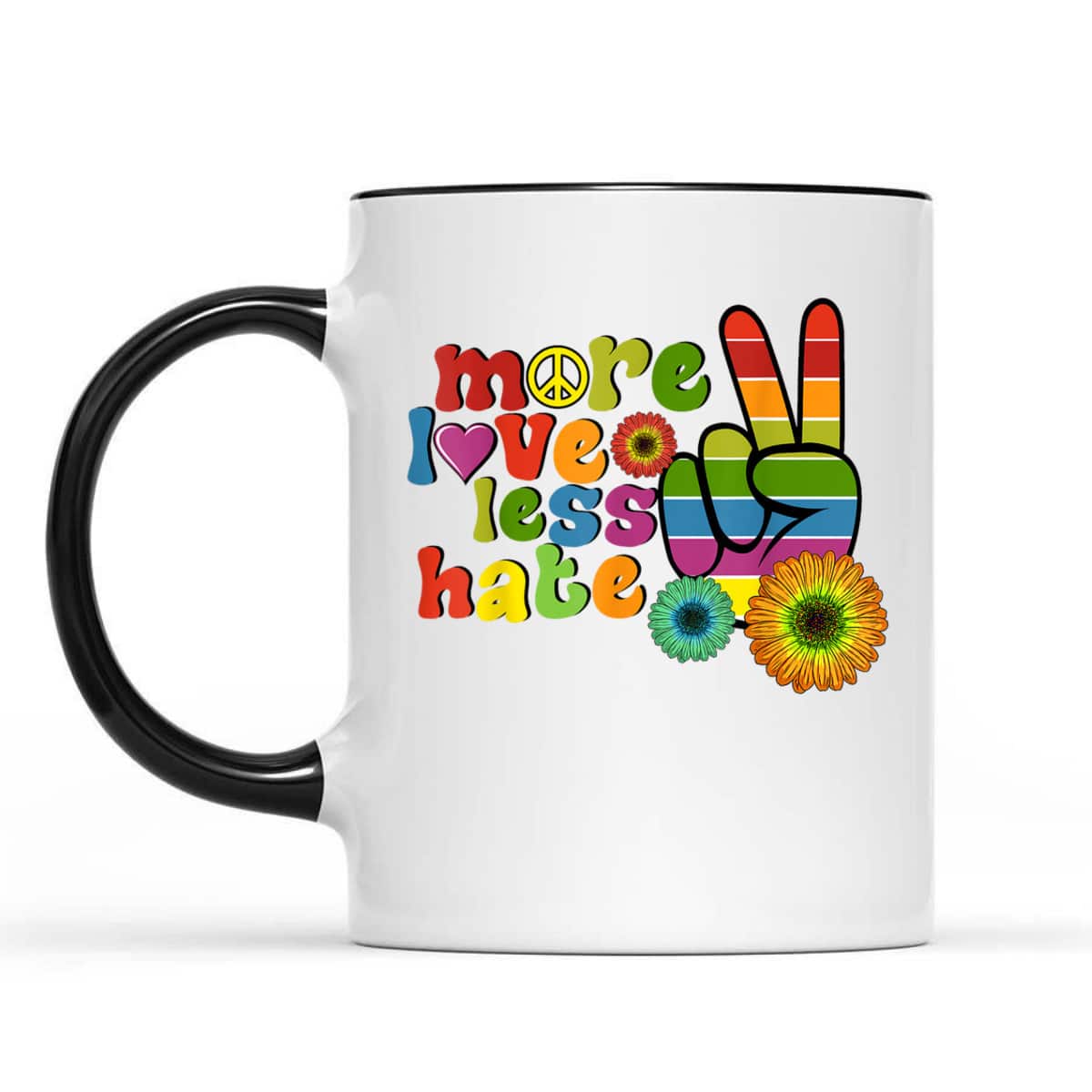 Peace Hand Sign Rainbow Love LGBTQ Lesbian Gay Pride Month T-Shirt Peace Hand Sign Rainbow Love LGBTQ Lesbian Gay Pride Month T-Shirt