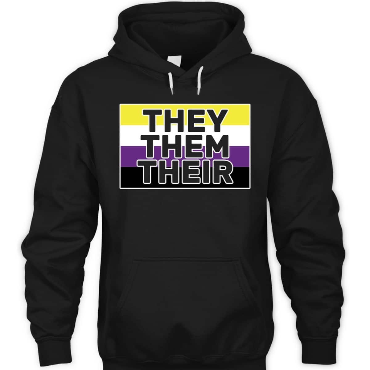 They Them Their Non-Binary Flag Pronouns - Genderfluid T-Shirt