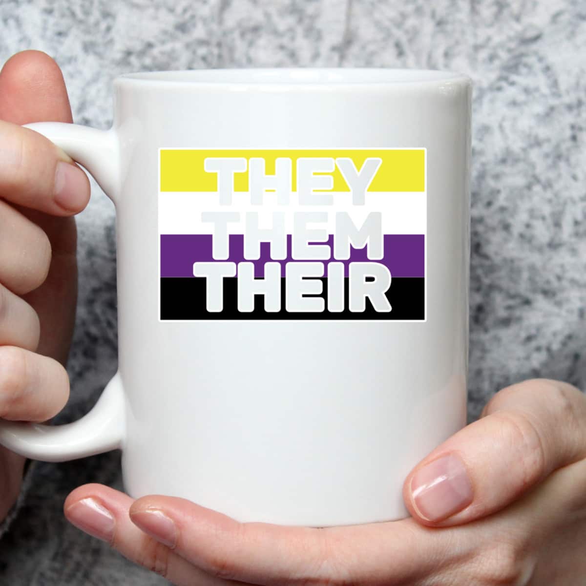 They Them Their Non-Binary Flag Pronouns - Genderfluid T-Shirt