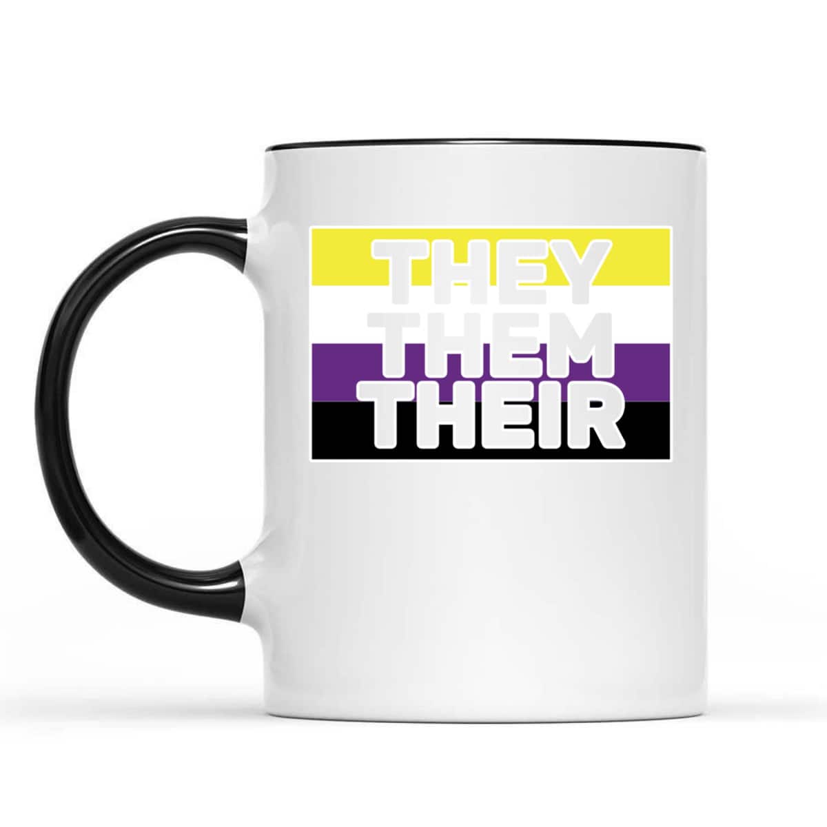 They Them Their Non-Binary Flag Pronouns - Genderfluid T-Shirt