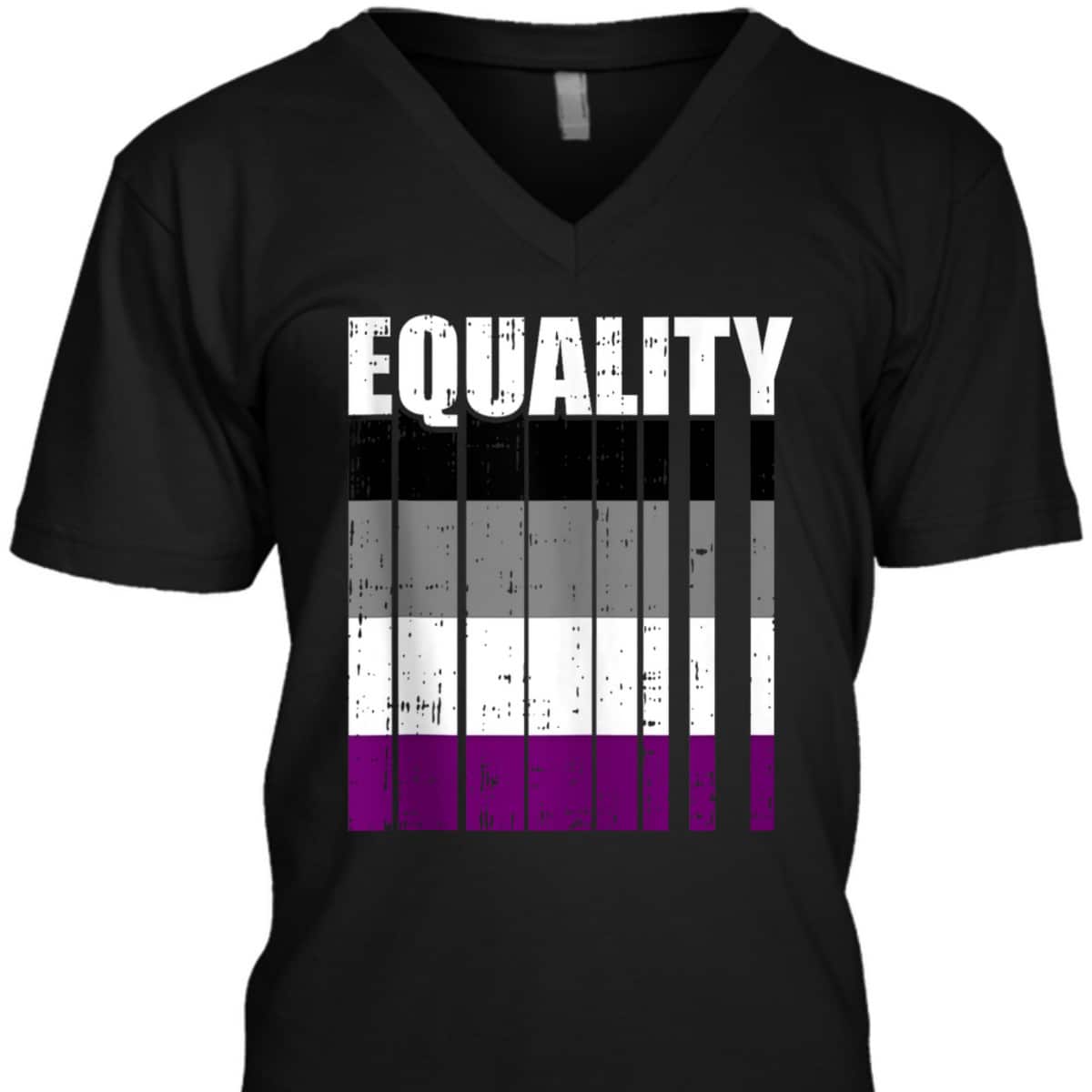 LGBT-Q Equality Asexual Pride LGBT-Q Ally Rainbow Flag T-Shirt LGBT-Q Equality Asexual Pride LGBT-Q Ally Rainbow Flag T-Shirt