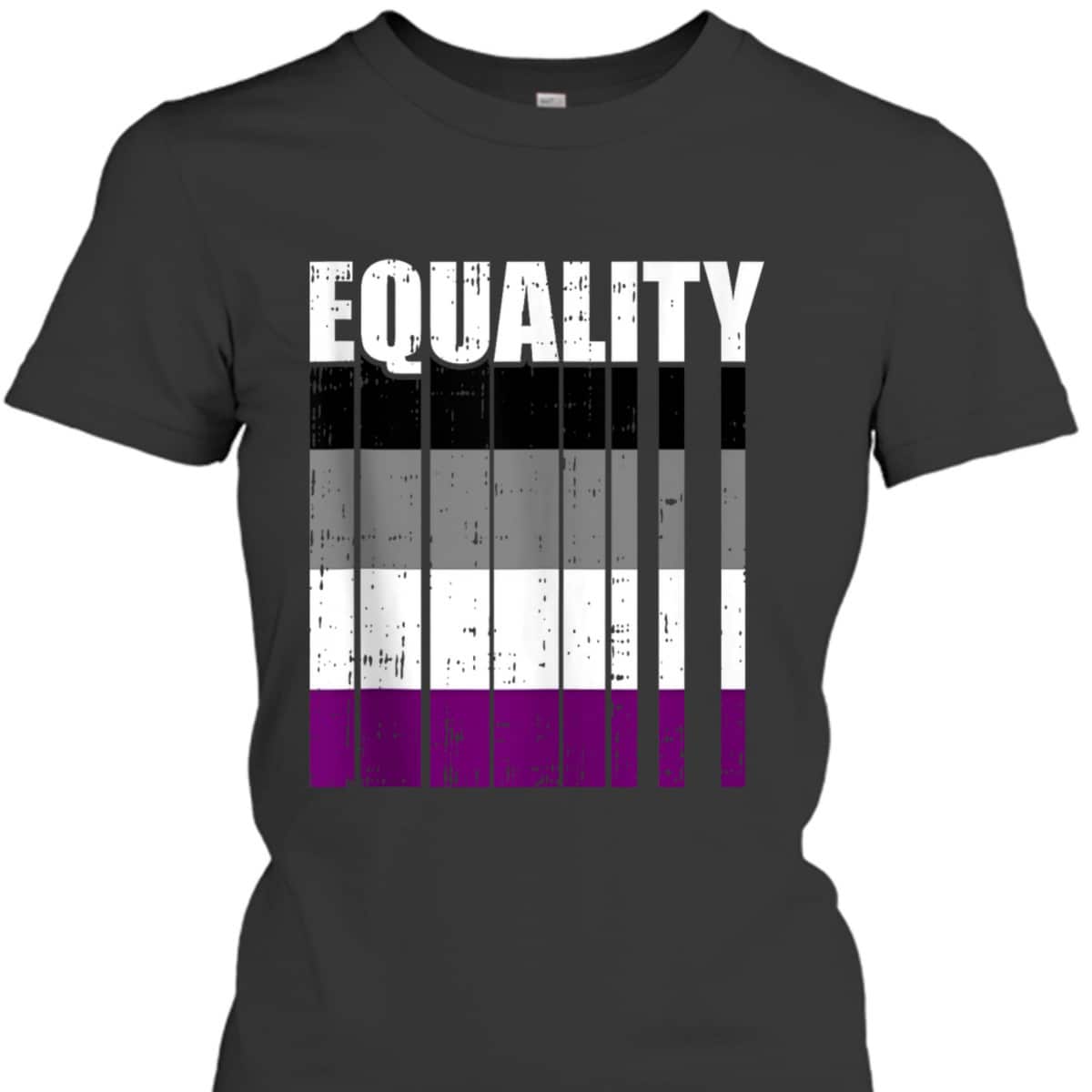 LGBT-Q Equality Asexual Pride LGBT-Q Ally Rainbow Flag T-Shirt