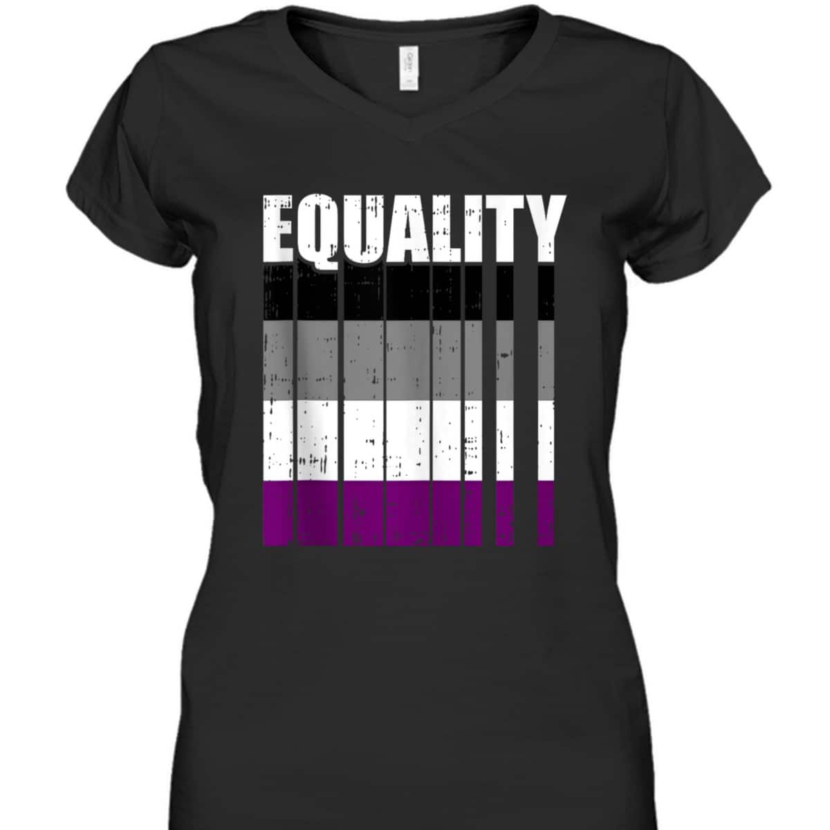 LGBT-Q Equality Asexual Pride LGBT-Q Ally Rainbow Flag T-Shirt LGBT-Q Equality Asexual Pride LGBT-Q Ally Rainbow Flag T-Shirt