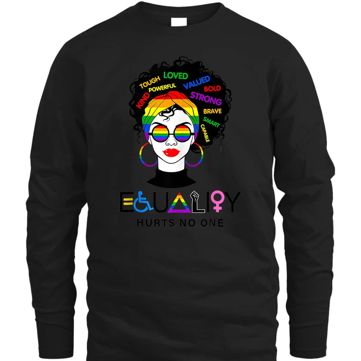 Equality Hurts No One Rainbow Sunglasses LGBT LGBTQ Pride T-Shirt Equality Hurts No One Rainbow Sunglasses LGBT LGBTQ Pride T-Shirt