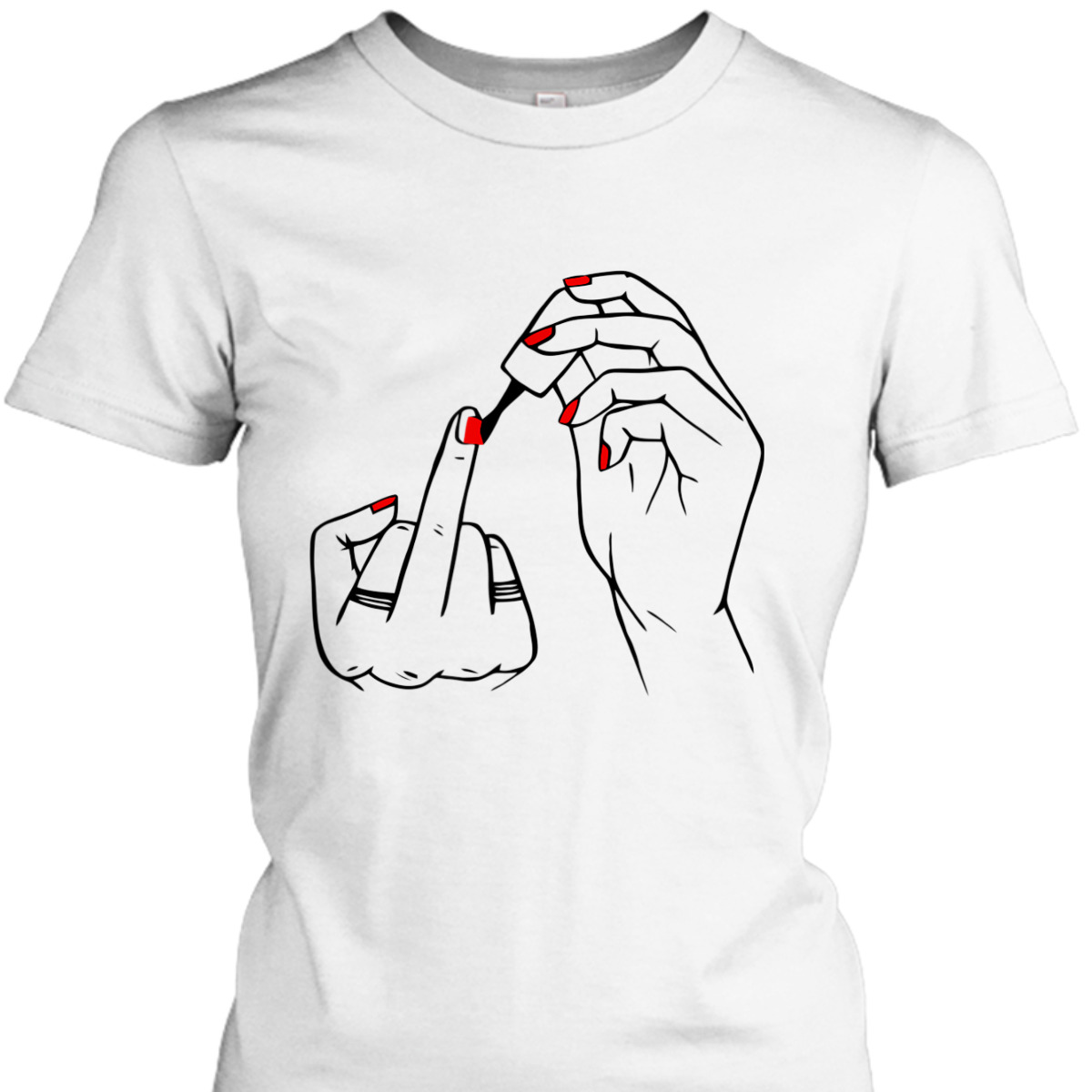 Women Hand Red Nail Polish Equality Equal Rights Feminism T-Shirt Women Hand Red Nail Polish Equality Equal Rights Feminism T-Shirt