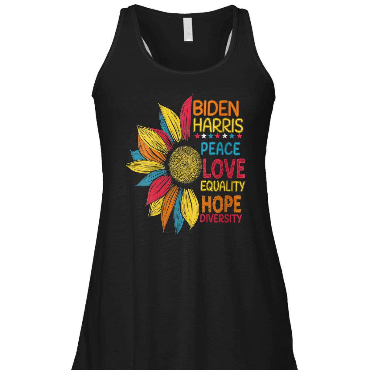 Womens Biden Harris Peace Love Equality Hope Diversity T-Shirt