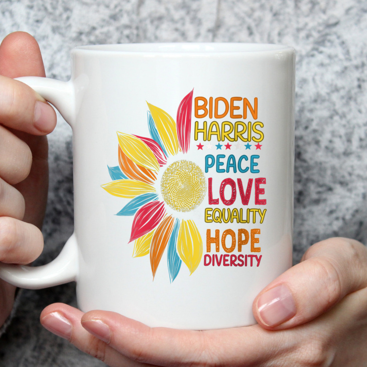 Womens Biden Harris Peace Love Equality Hope Diversity T-Shirt Womens Biden Harris Peace Love Equality Hope Diversity T-Shirt