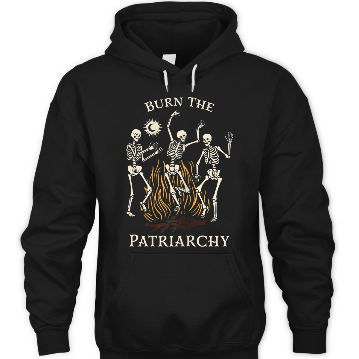 Womens Burn The Patriarchy Funny Rights Skeleton Feminist T-Shirt