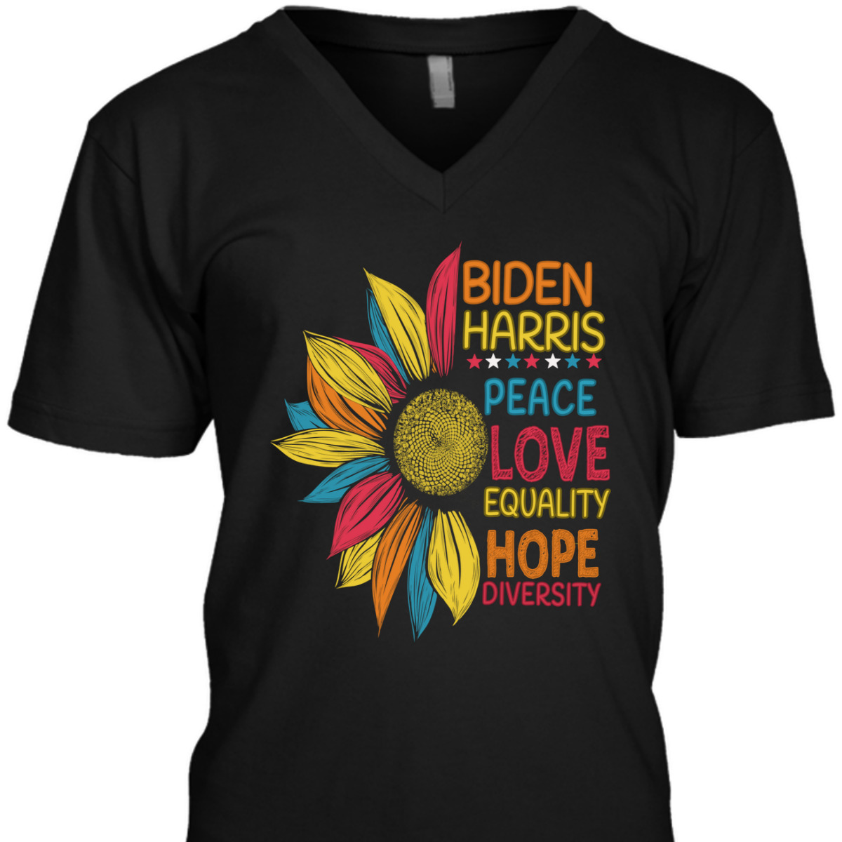 Biden Harris Peace Love Equality Hope Diversity T-Shirt