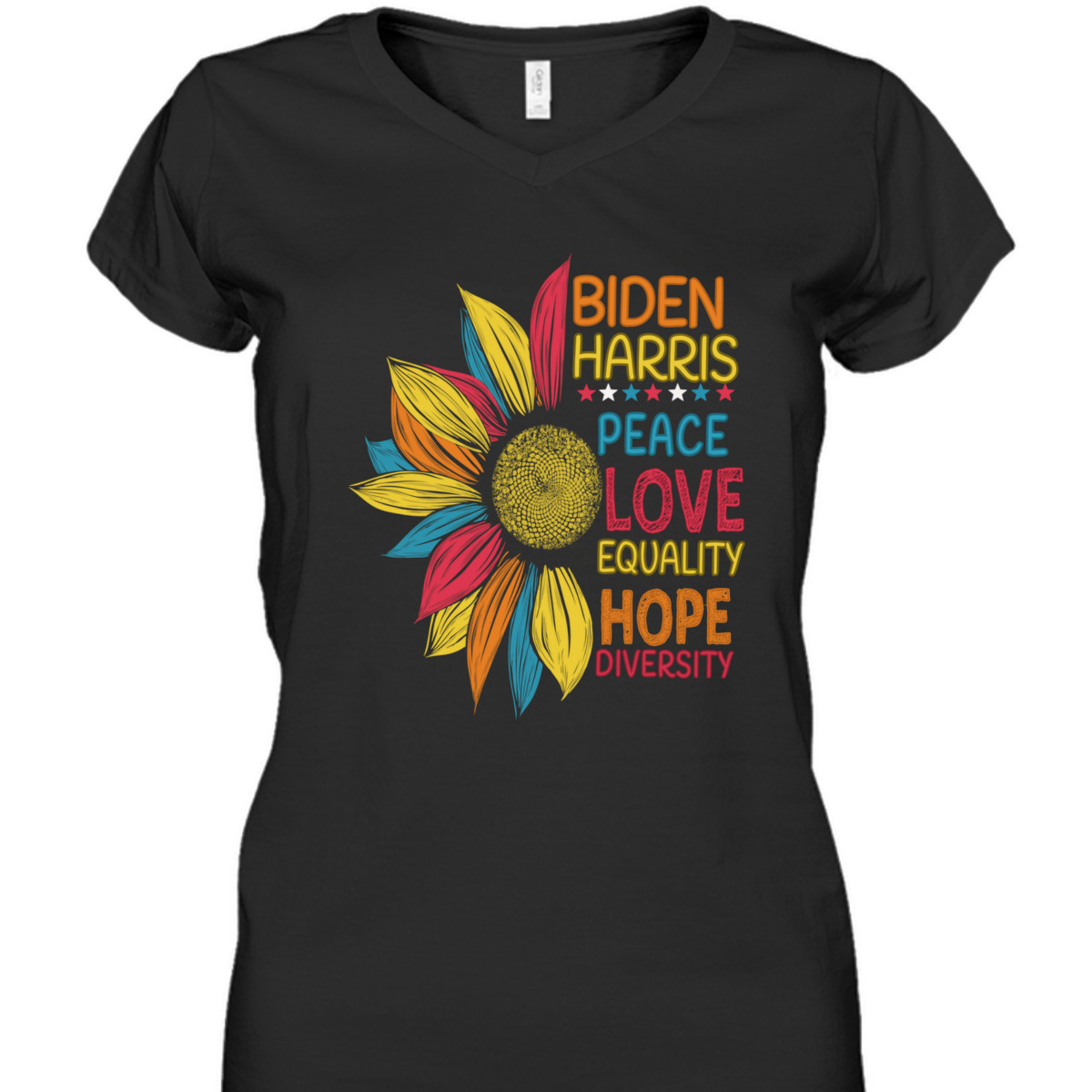 Biden Harris Peace Love Equality Hope Diversity T-Shirt