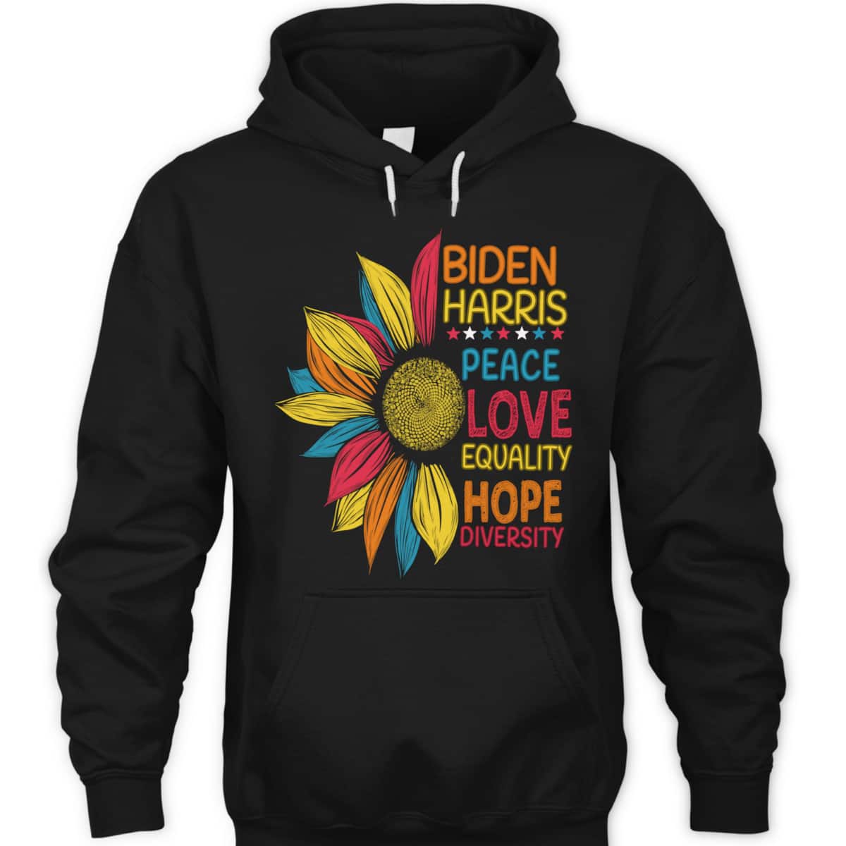 Biden Harris Peace Love Equality Hope Diversity T-Shirt Biden Harris Peace Love Equality Hope Diversity T-Shirt
