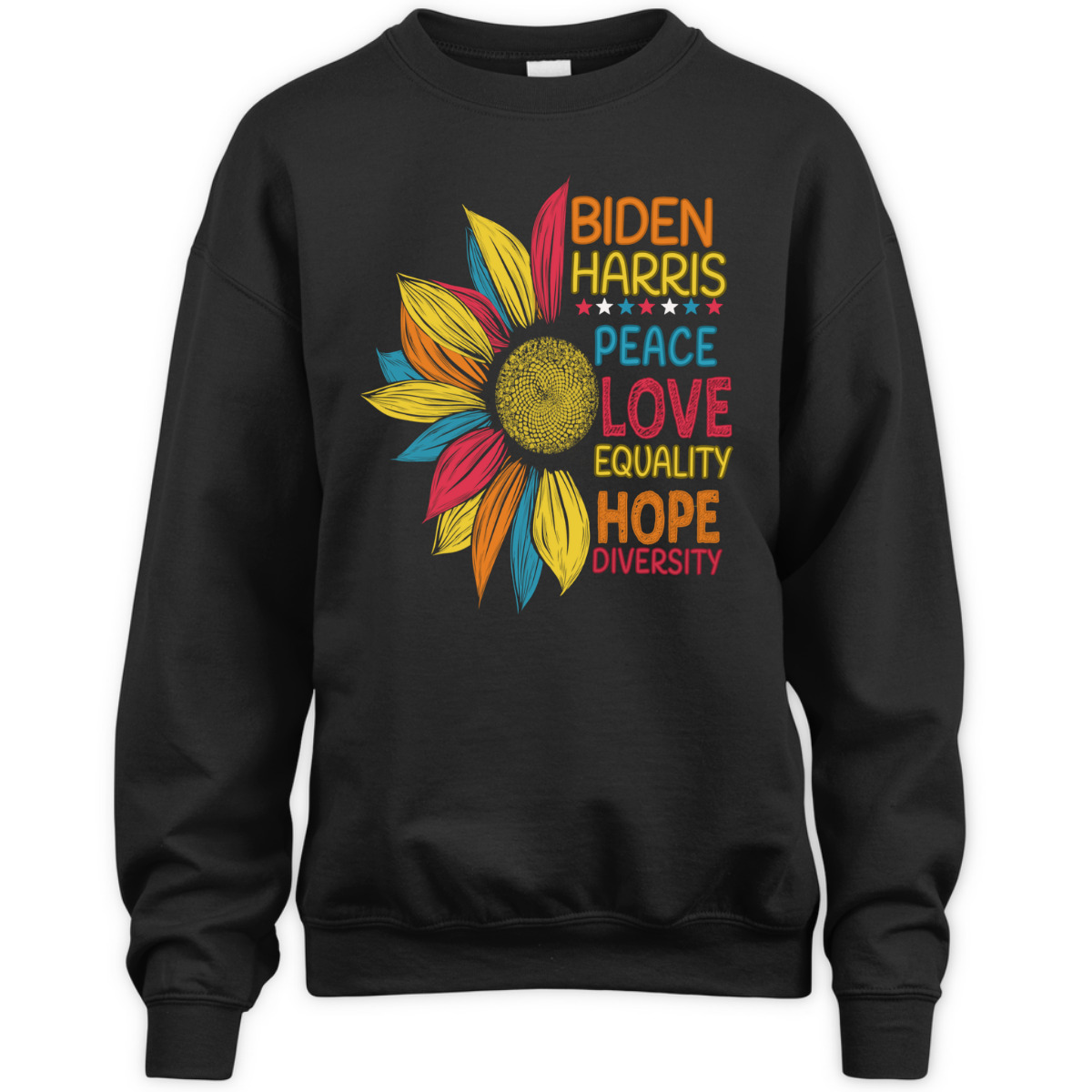 Biden Harris Peace Love Equality Hope Diversity T-Shirt
