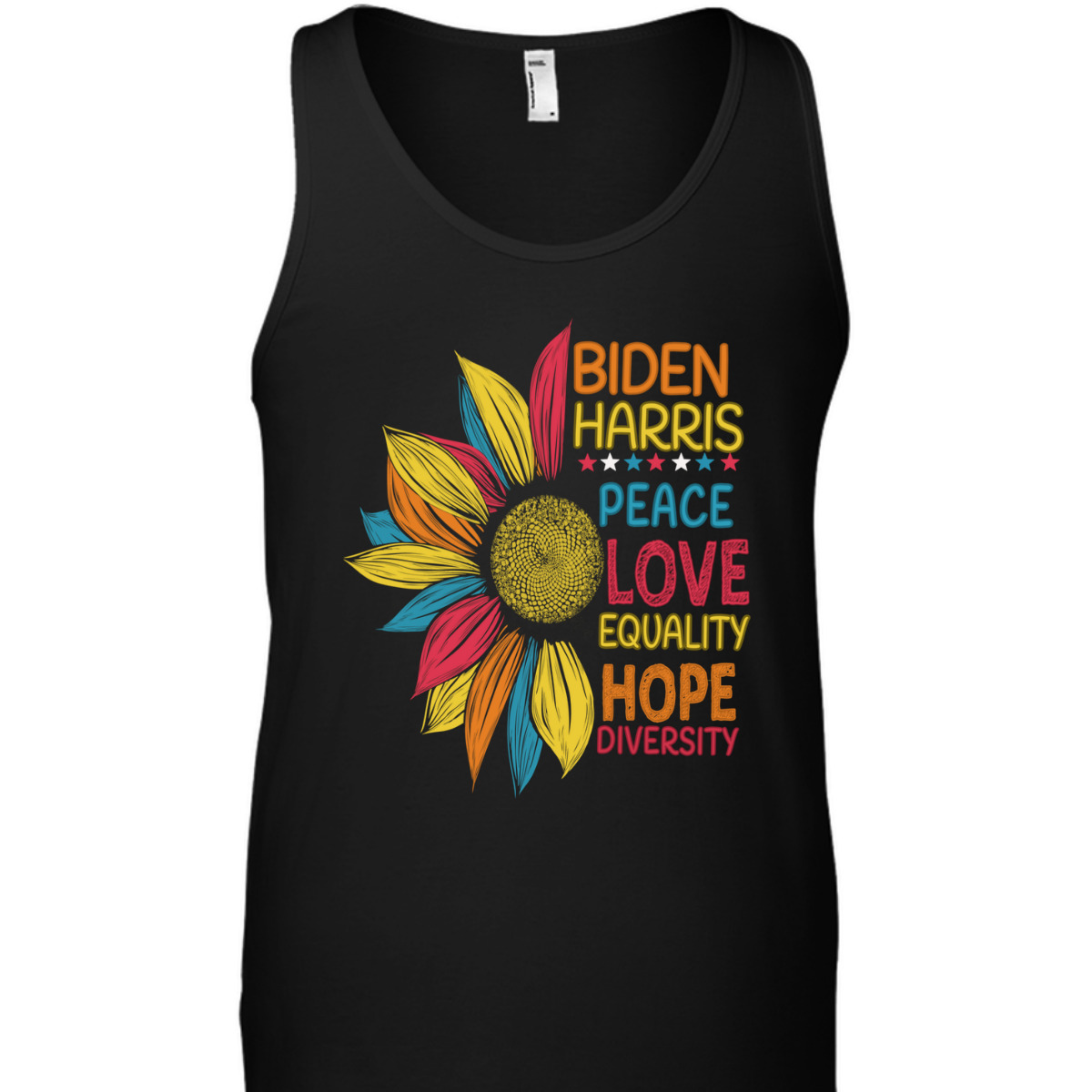 Biden Harris Peace Love Equality Hope Diversity T-Shirt