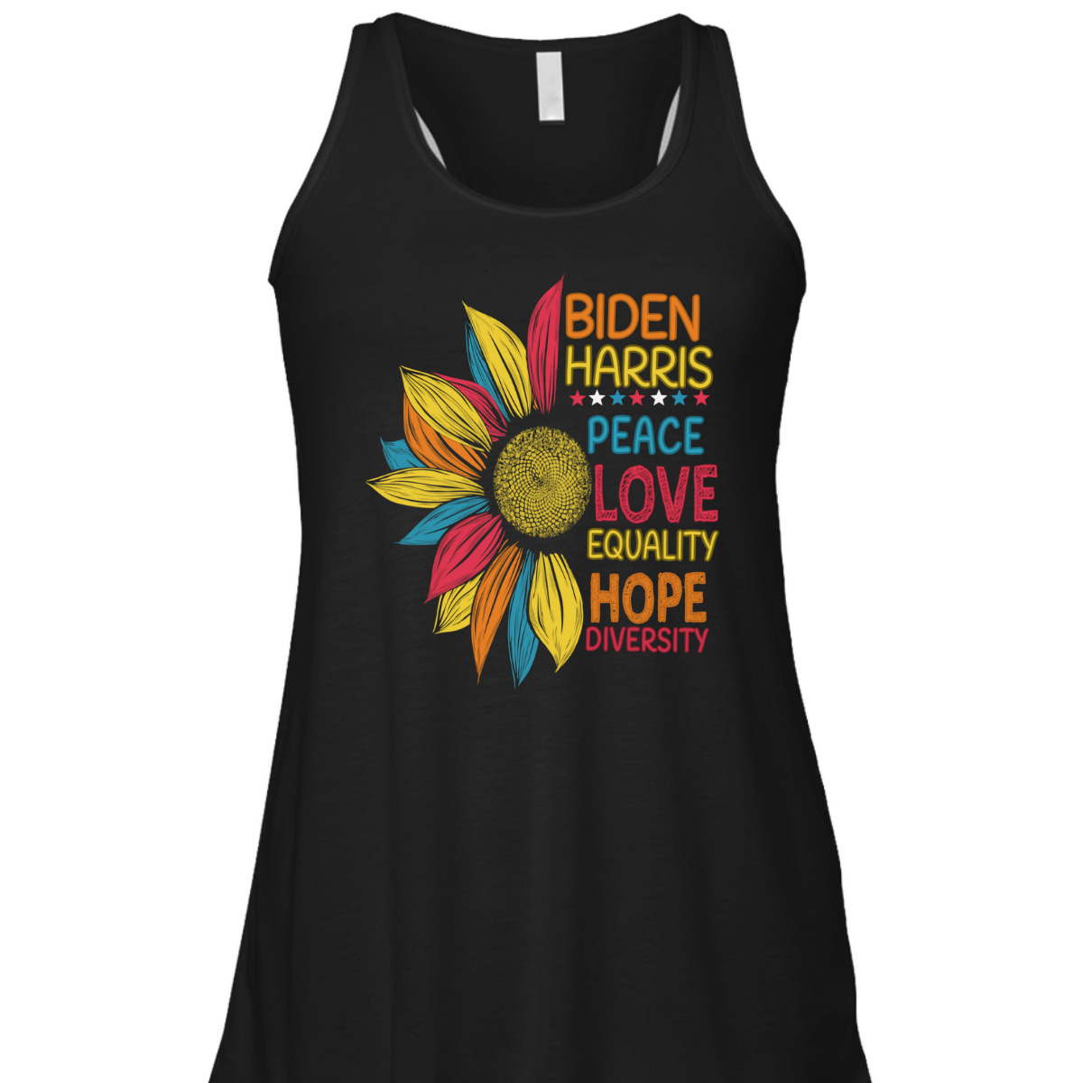 Biden Harris Peace Love Equality Hope Diversity T-Shirt