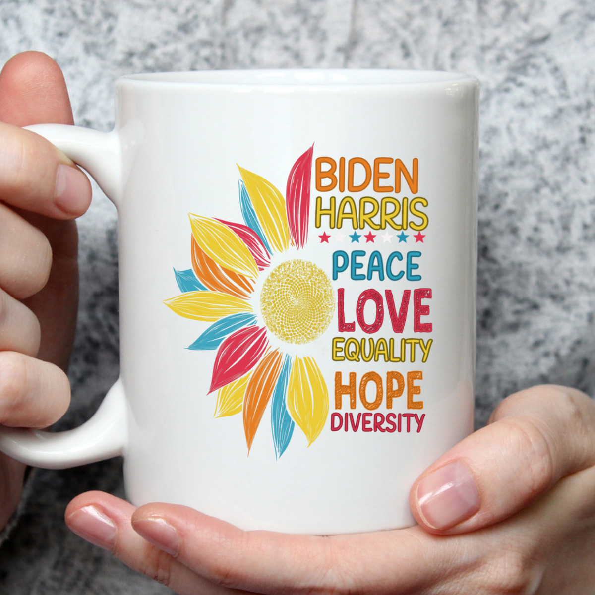 Biden Harris Peace Love Equality Hope Diversity T-Shirt Biden Harris Peace Love Equality Hope Diversity T-Shirt