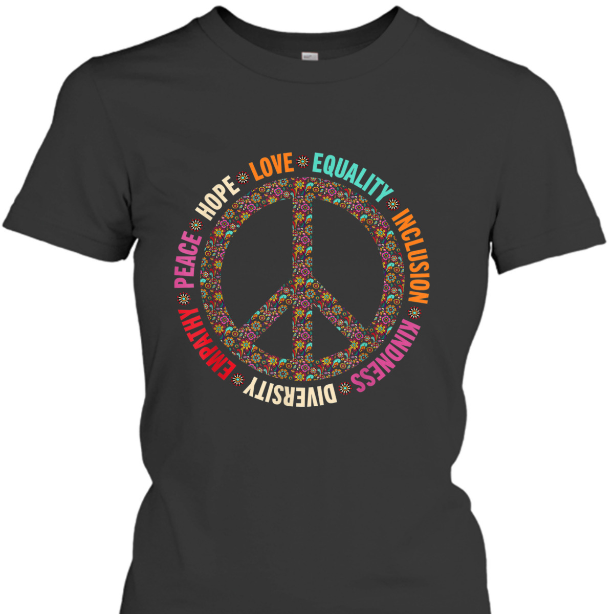 Retro Equality Kindness Diversity Peace Love Hope Inclusion T-Shirt