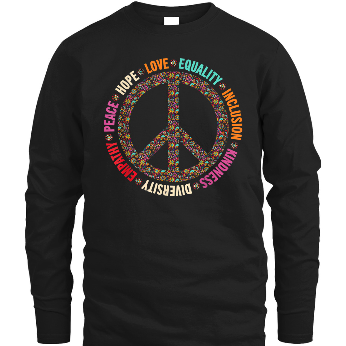 Retro Equality Kindness Diversity Peace Love Hope Inclusion T-Shirt