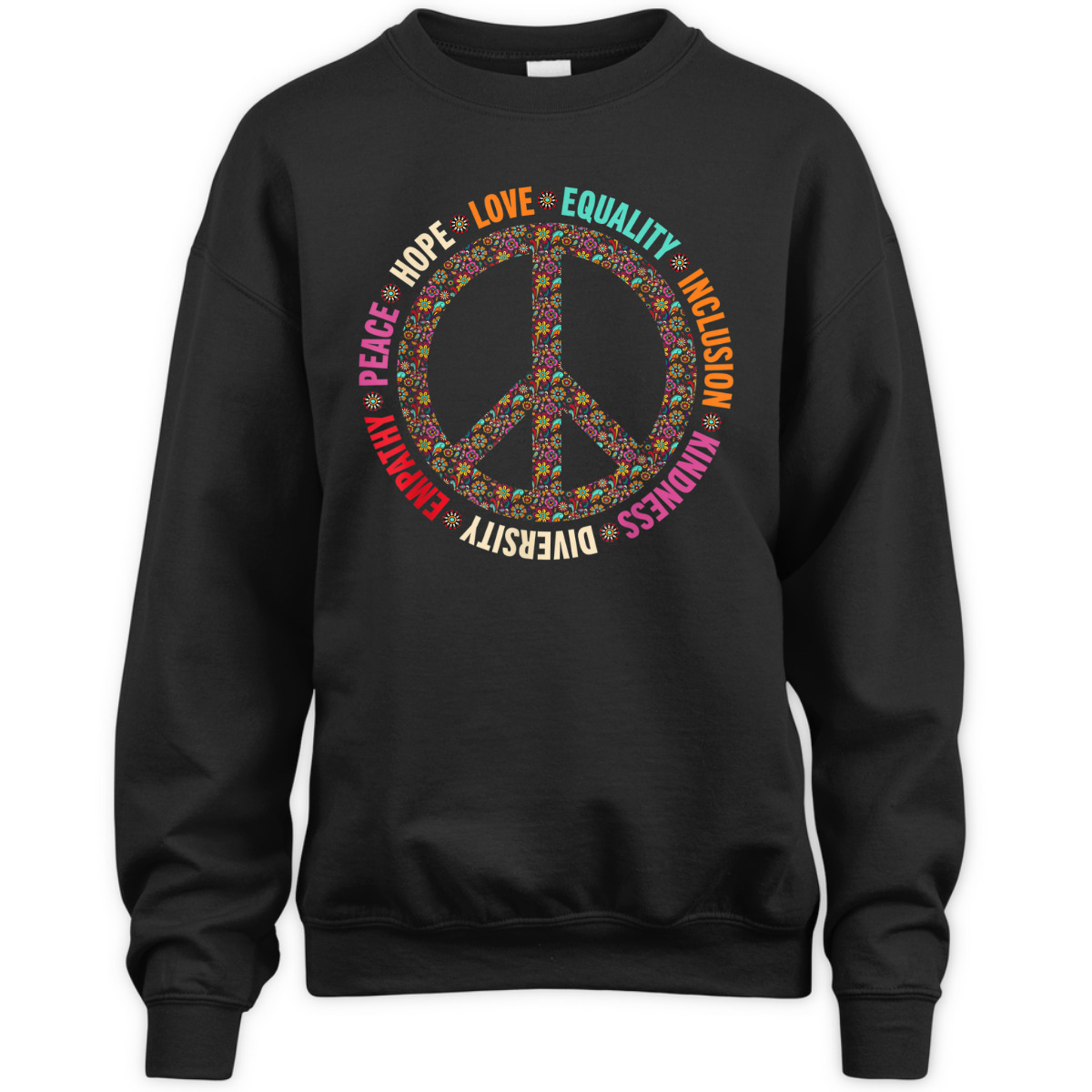 Retro Equality Kindness Diversity Peace Love Hope Inclusion T-Shirt