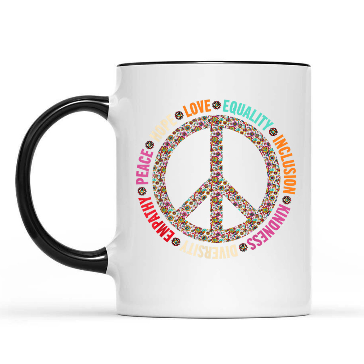Retro Equality Kindness Diversity Peace Love Hope Inclusion T-Shirt