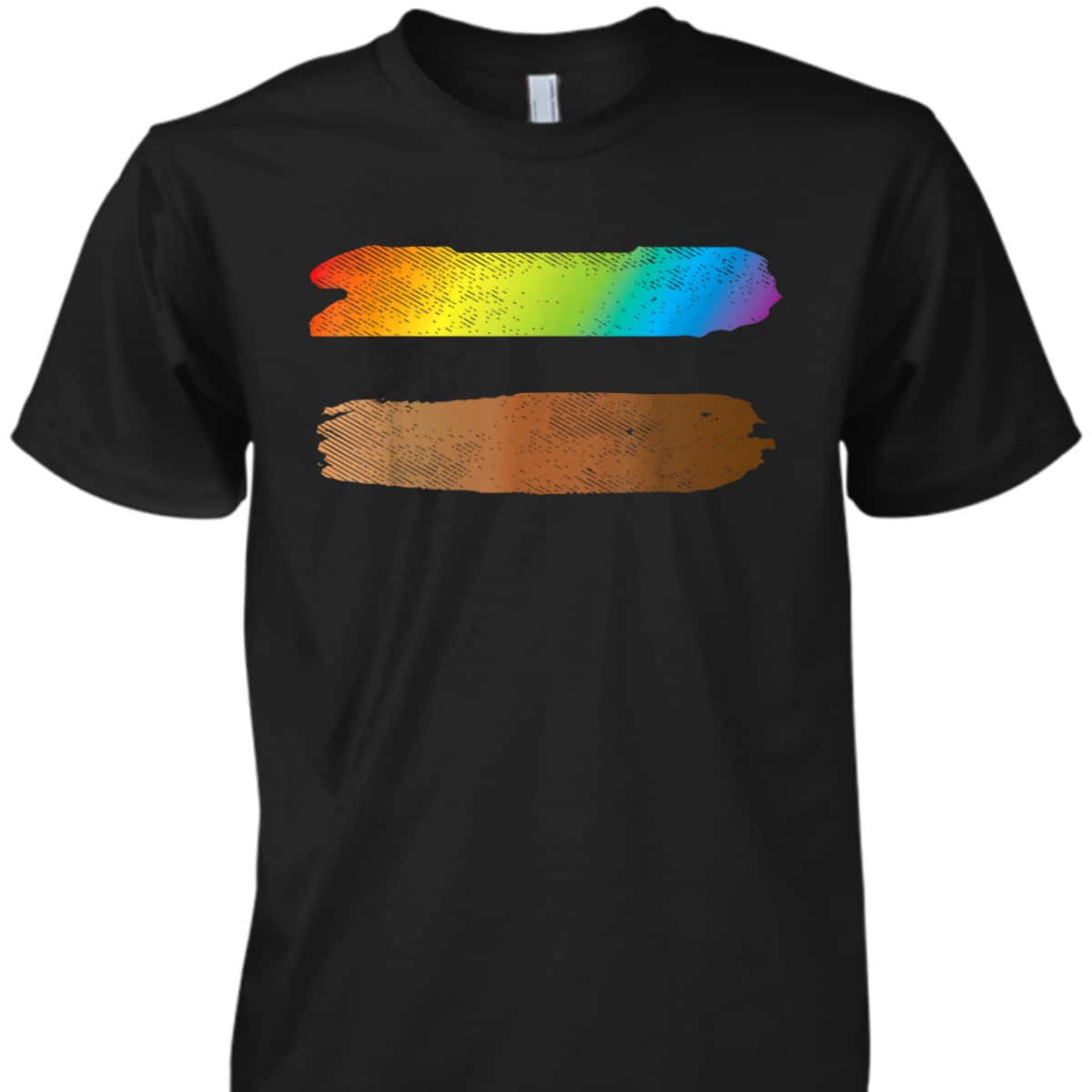 Rainbow Black Pride Equal Sign Gay Rights Equality LGBT Gift T-Shirt