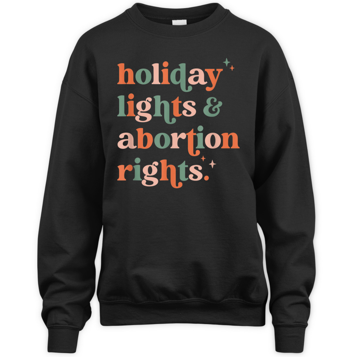 Retro Holiday Lights And Abortion Rights Pro Choice Feminist T-Shirt