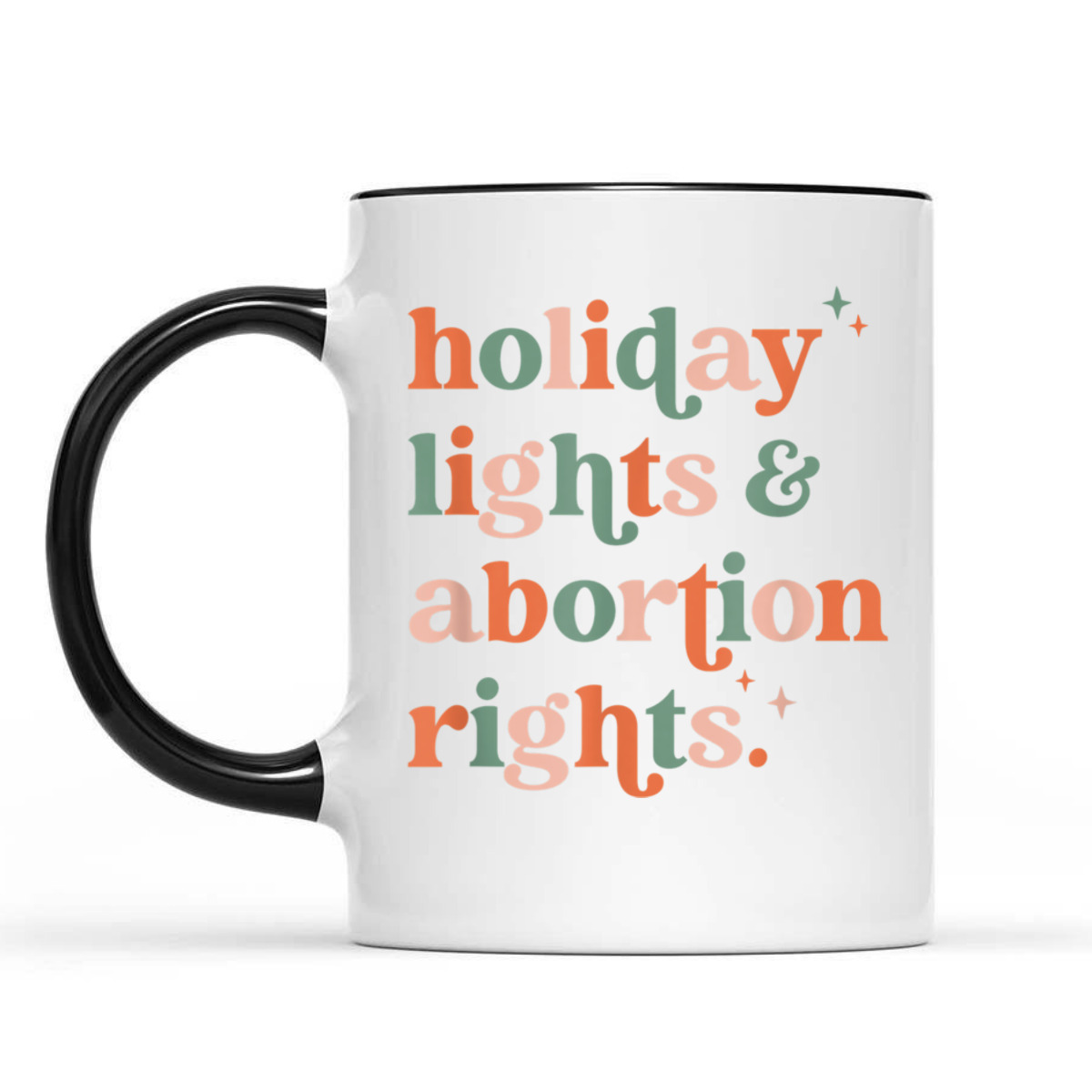 Retro Holiday Lights And Abortion Rights Pro Choice Feminist T-Shirt