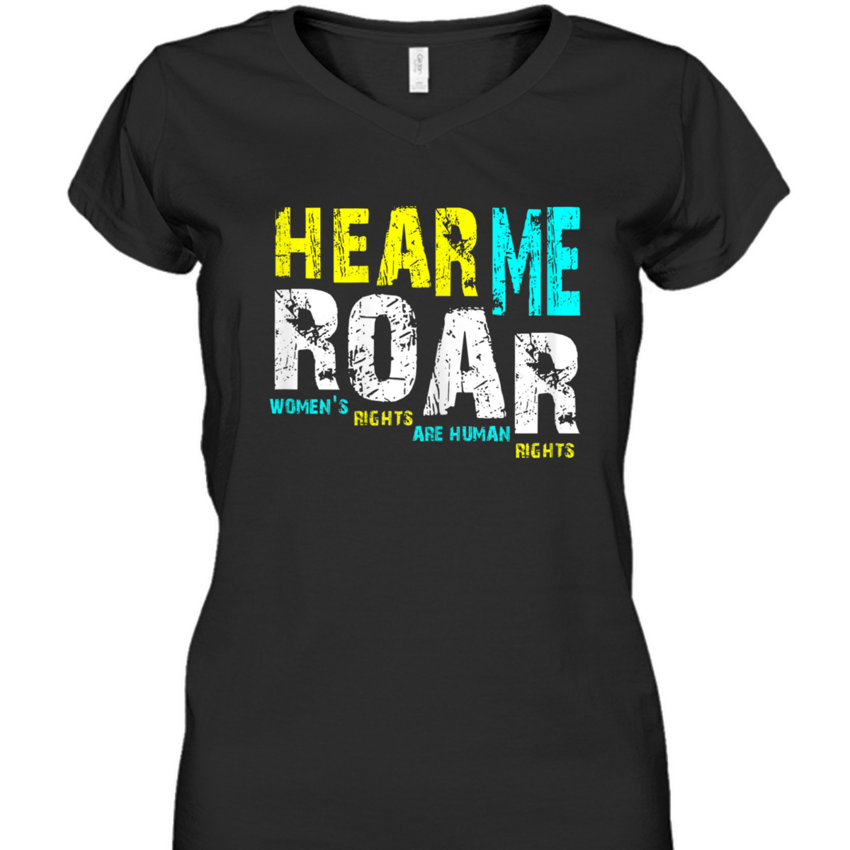 Womens Hear Me Roar I Am Women Feminist Gift T-Shirt
