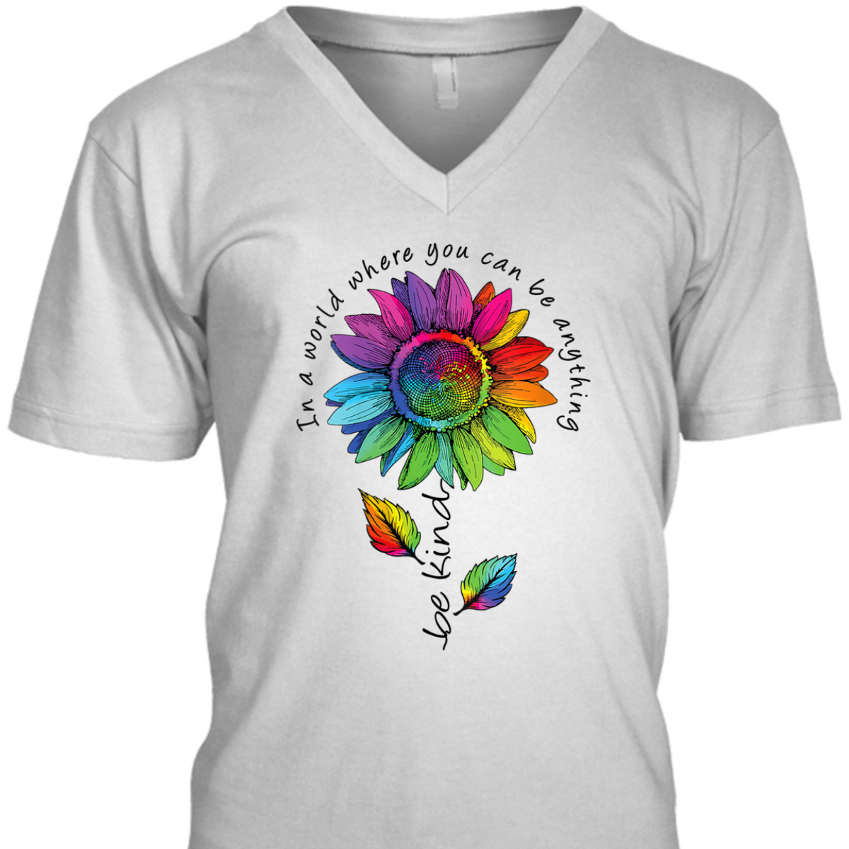 Womens LGBTQ Rainbow Sunflower World Flower Pride Be Equality Kind T-Shirt Womens LGBTQ Rainbow Sunflower World Flower Pride Be Equality Kind T-Shirt