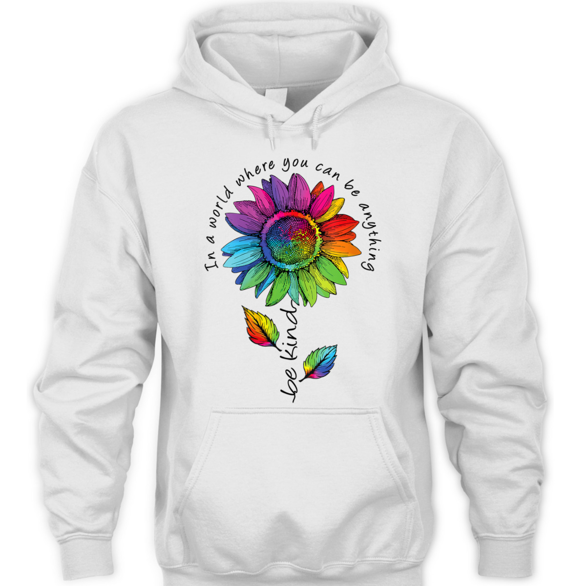 Womens LGBTQ Rainbow Sunflower World Flower Pride Be Equality Kind T-Shirt