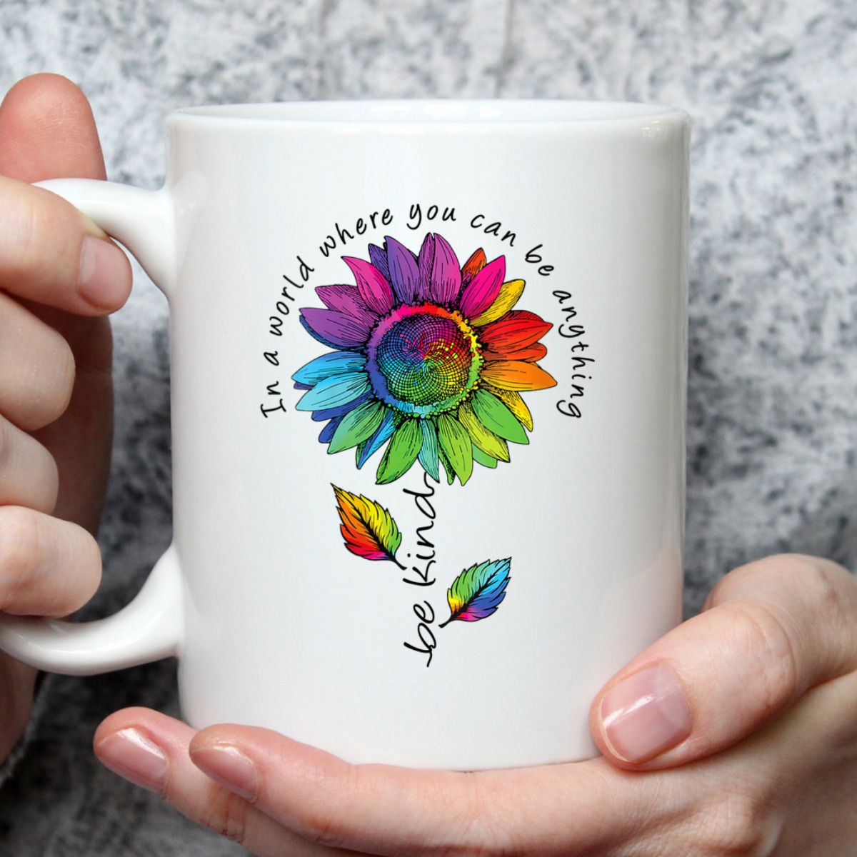 Womens LGBTQ Rainbow Sunflower World Flower Pride Be Equality Kind T-Shirt